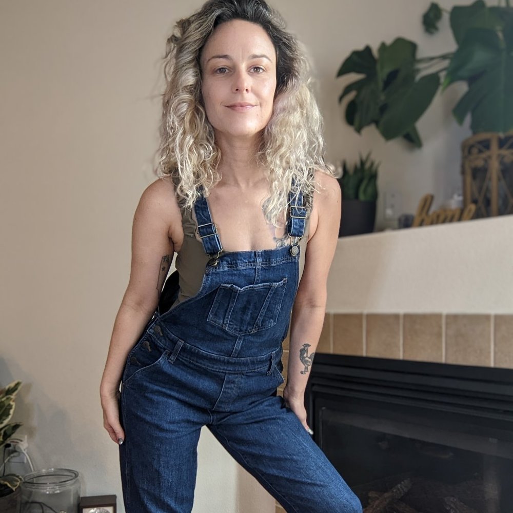 Old Navy Women's Denim Overalls- Dark Wash